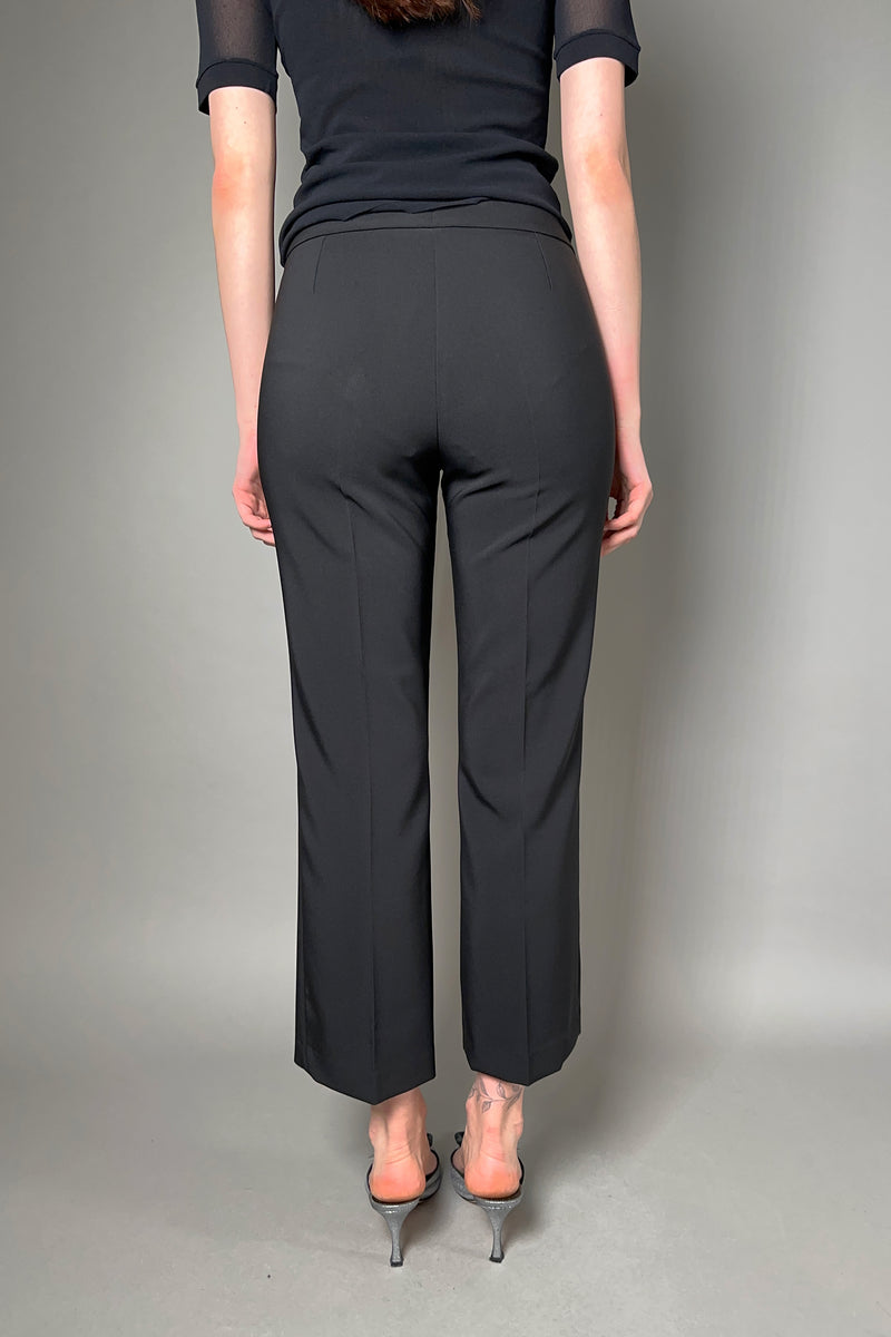 D. Exterior Cropped Flared Pants in Black