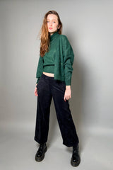 D. Exterior Furry Alpaca Cardigan in Emerald