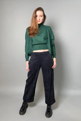 D. Exterior Furry Alpaca Cardigan in Emerald
