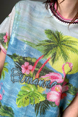 Ermanno Scervino Firenze Sequin Flamingo T-Shirt