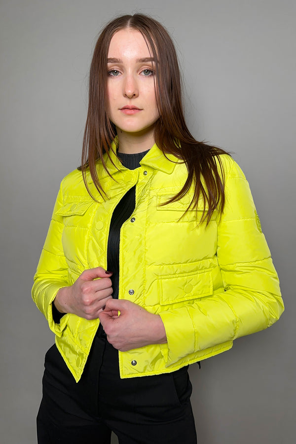Ermanno Scervino Firenze Short Padded Jacket in Neon Yellow-Green