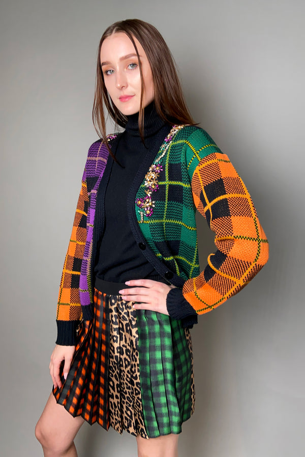 Ermanno Scervino Firenze Multi-Colour Knitted Plaid Cardigan