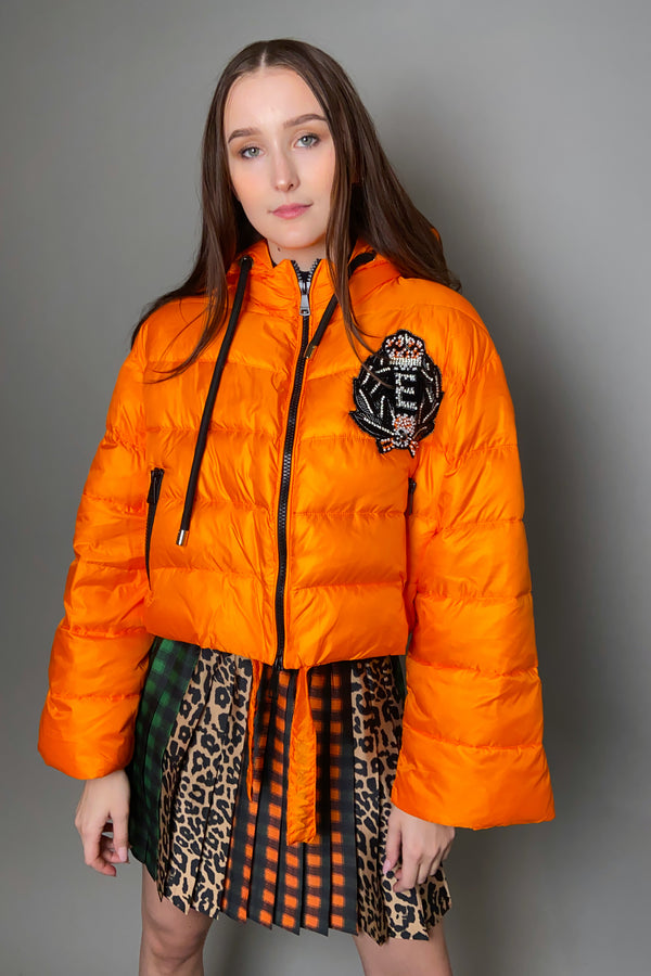 Ermanno Scervino Firenze Insignia Adorned Short Jacket in Orange