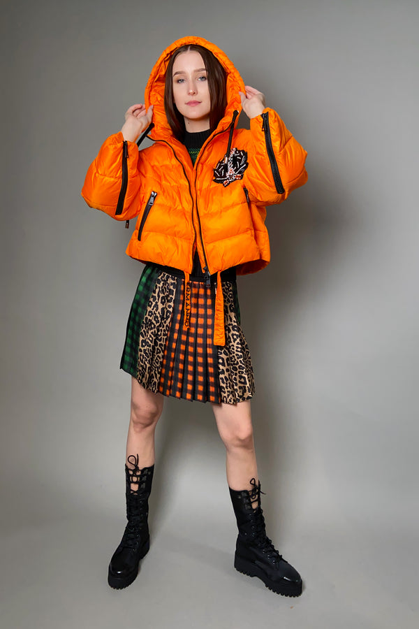 Ermanno Scervino Firenze Insignia Adorned Short Jacket in Orange