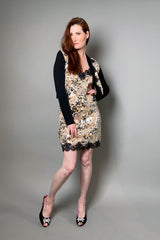 Ermanno Scervino Firenze Sequin Adorned Shimmer Dress in Beige