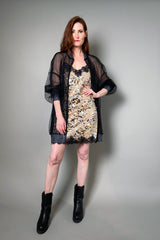 Ermanno Scervino Firenze Sequin Adorned Shimmer Dress in Beige