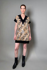 Ermanno Scervino Firenze Sequin Adorned Knit Dress in Black and Beige