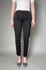 Fabiana Filippi Cropped Cotton Stretch Pants in Black