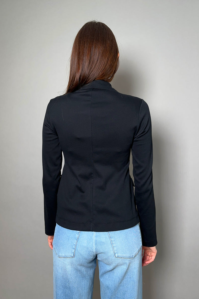 Fabiana Filippi Fitted Jersey Knit Blazer in Black