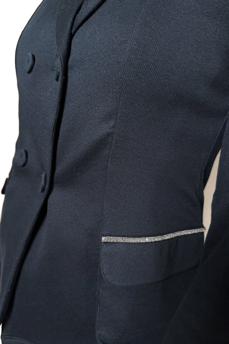 Fabiana Filippi Fitted Jersey Knit Blazer in Black