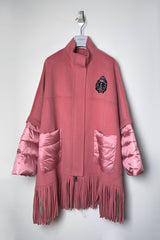 Ermanno Scervino Firenze Wool Jacket with Fringe Detail in Pink