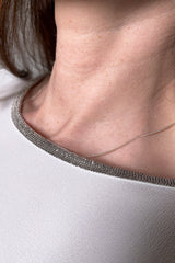 Fabiana Filippi Tank Top with Brilliant Neck in White