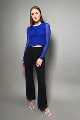 Fuzzi Stretch Tulle Pants in Black