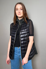 Herno New Arrivals Ultralight Vest with Taffeta Back in Black - Ashia Mode