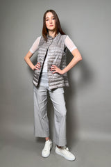 Herno New Arrivals Ultralight Reversible Vest in Navy and Silver - Ashia Mode