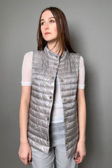 Herno New Arrivals Ultralight Reversible Vest in Navy and Silver - Ashia Mode