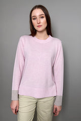 Kinross Knit Cashmere Sweater in Rose Quartz - Ashia Mode