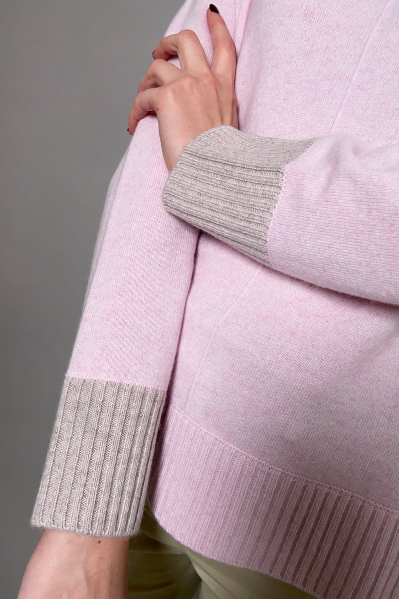 Kinross Knit Cashmere Sweater in Rose Quartz - Ashia Mode