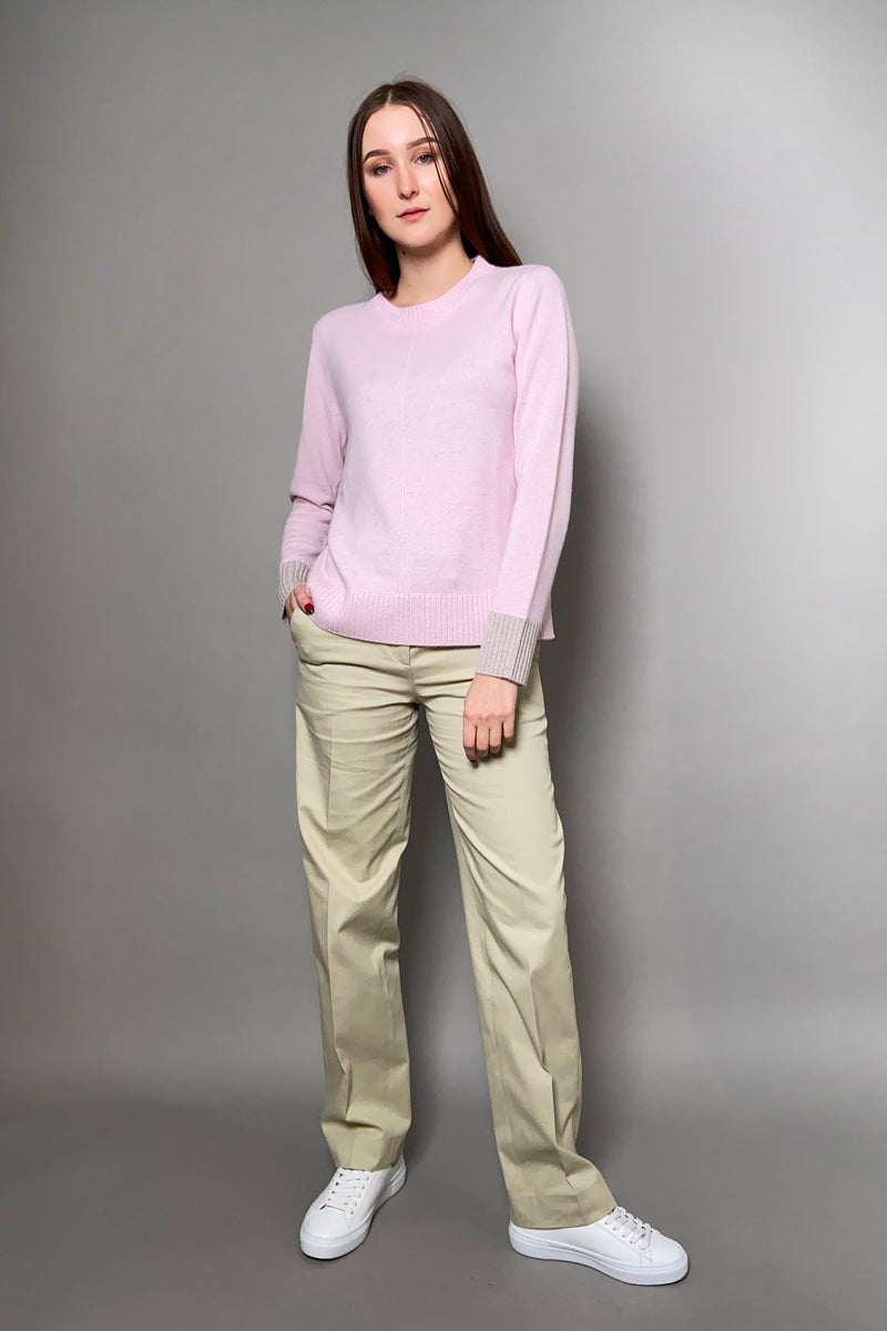 Kinross Knit Cashmere Sweater in Rose Quartz - Ashia Mode