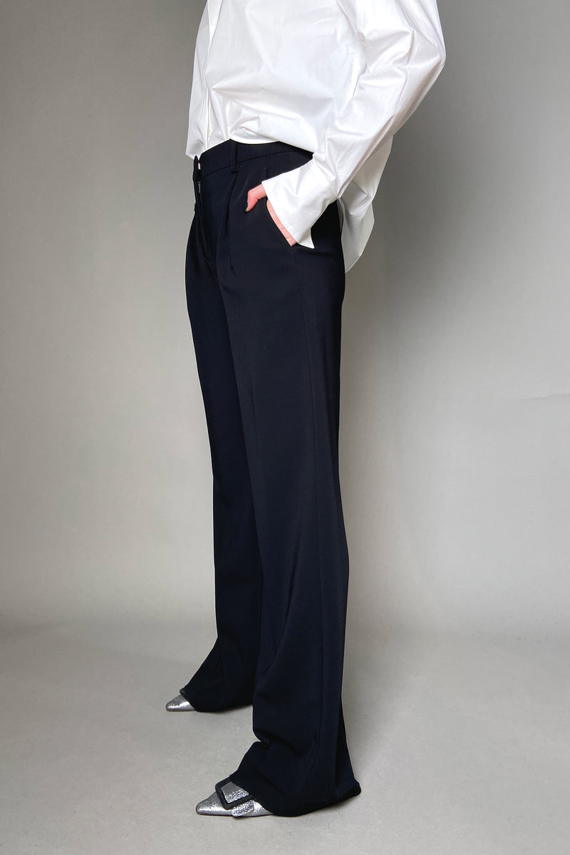 Lorena Antoniazzi Long Fluid-Drape Trousers in Black