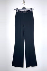 Lorena Antoniazzi Twill Pants with Slight Flare in Black