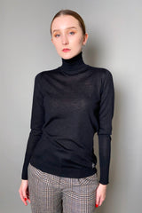 Lorena Antoniazzi Fine Cashmere Turtleneck in Black