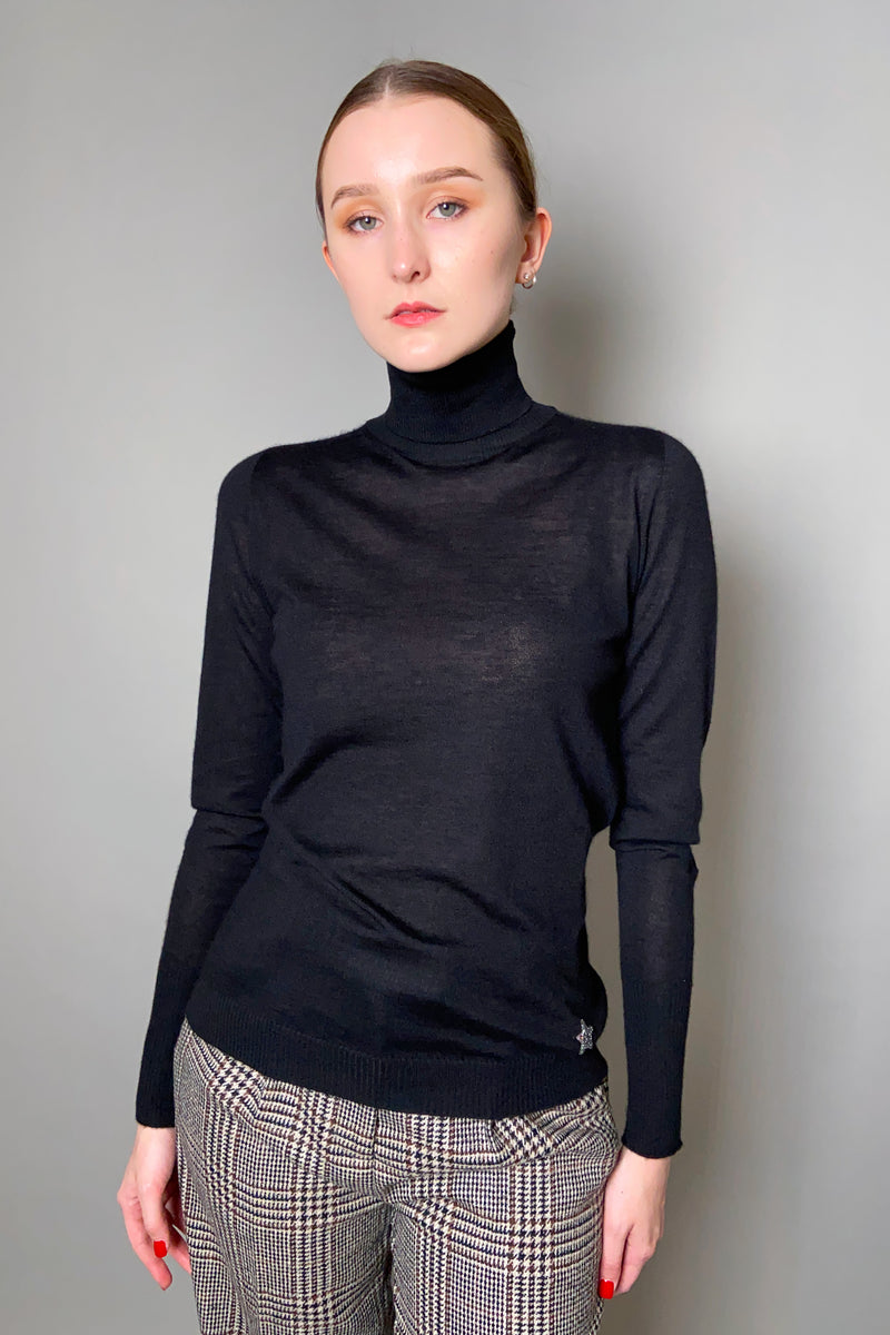 Lorena Antoniazzi Fine Cashmere Turtleneck in Black
