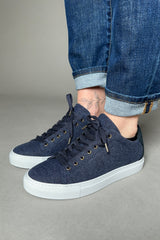 Lorena Antoniazzi Canvas Sneakers in Navy Melange