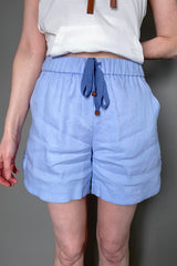 Lorena Antoniazzi Linen Bermuda Shorts in Sky Blue