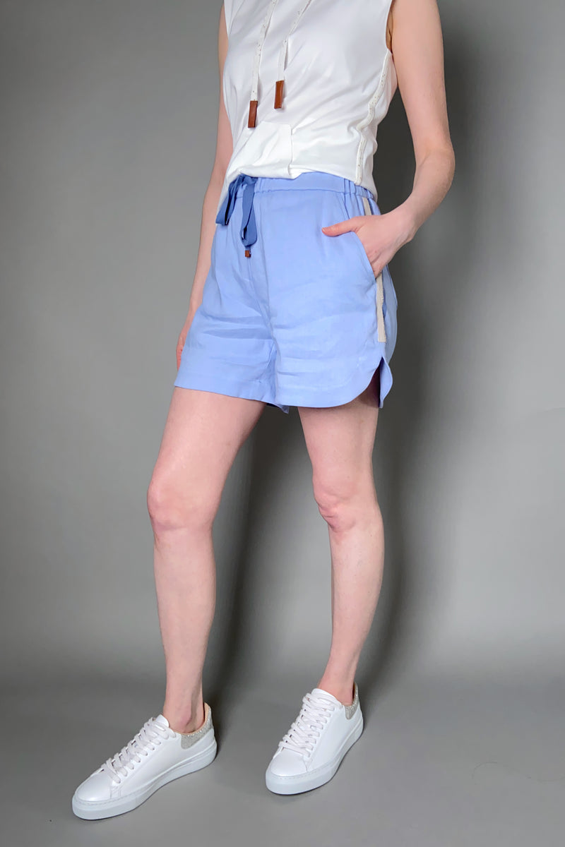 Lorena Antoniazzi Linen Bermuda Shorts in Sky Blue