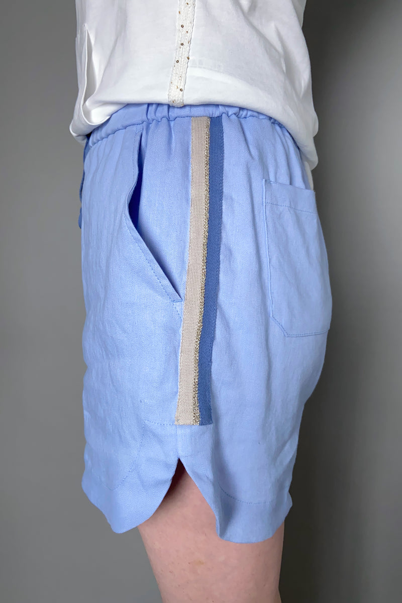 Lorena Antoniazzi Linen Bermuda Shorts in Sky Blue