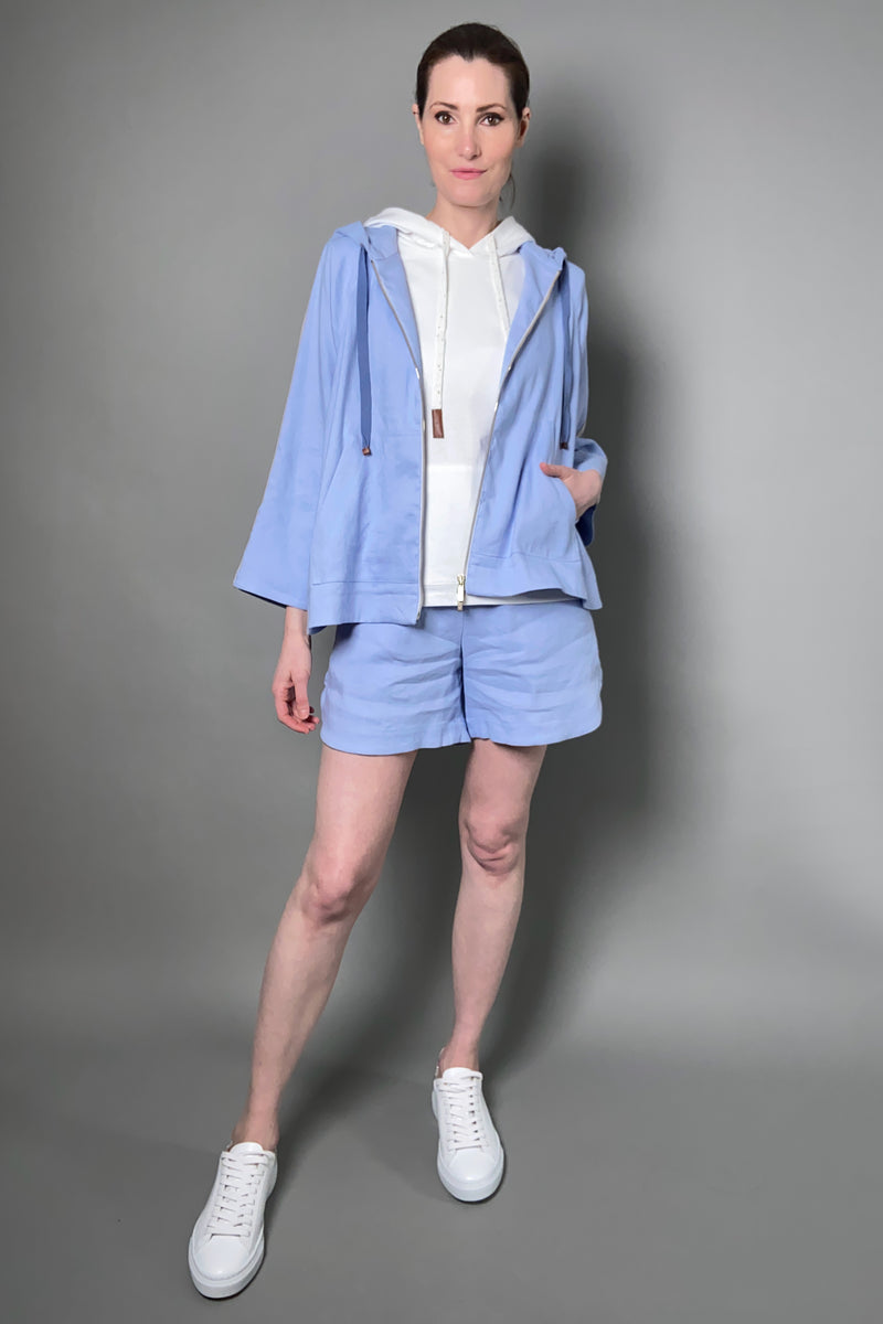 Lorena Antoniazzi Linen Bermuda Shorts in Sky Blue