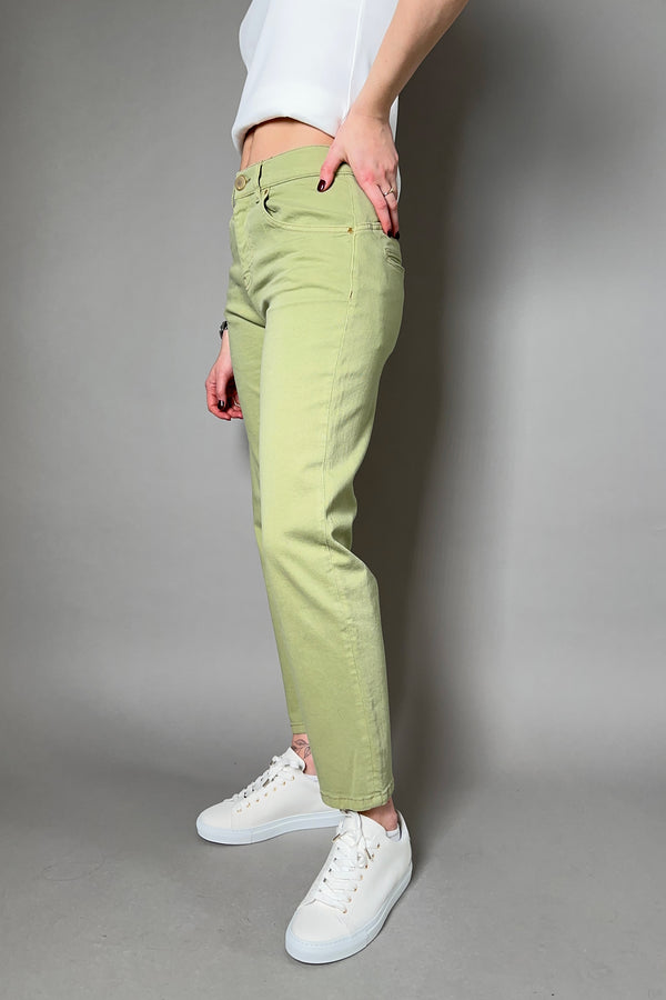 Lorena Antoniazzi Straight Fit Jeans in Pistachio Green