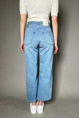 Lorena Antoniazzi Straight Cropped Jeans in Light Stone Wash Blue