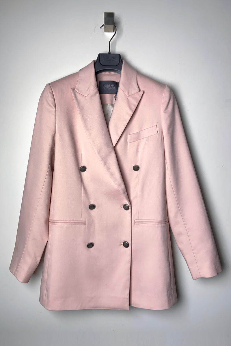 Lorena Antoniazzi Double Breasted Boyfriend Blazer in Pink