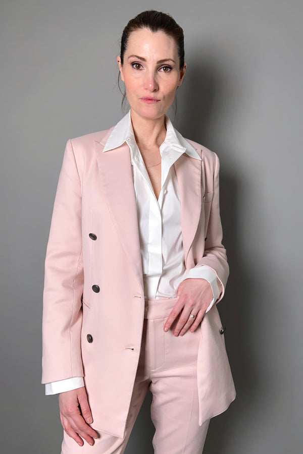 Lorena Antoniazzi Double Breasted Boyfriend Blazer in Pink