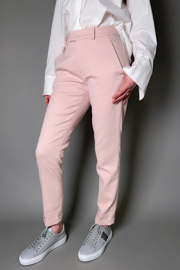 Lorena Antoniazzi Cotton Twill Trousers in Pink