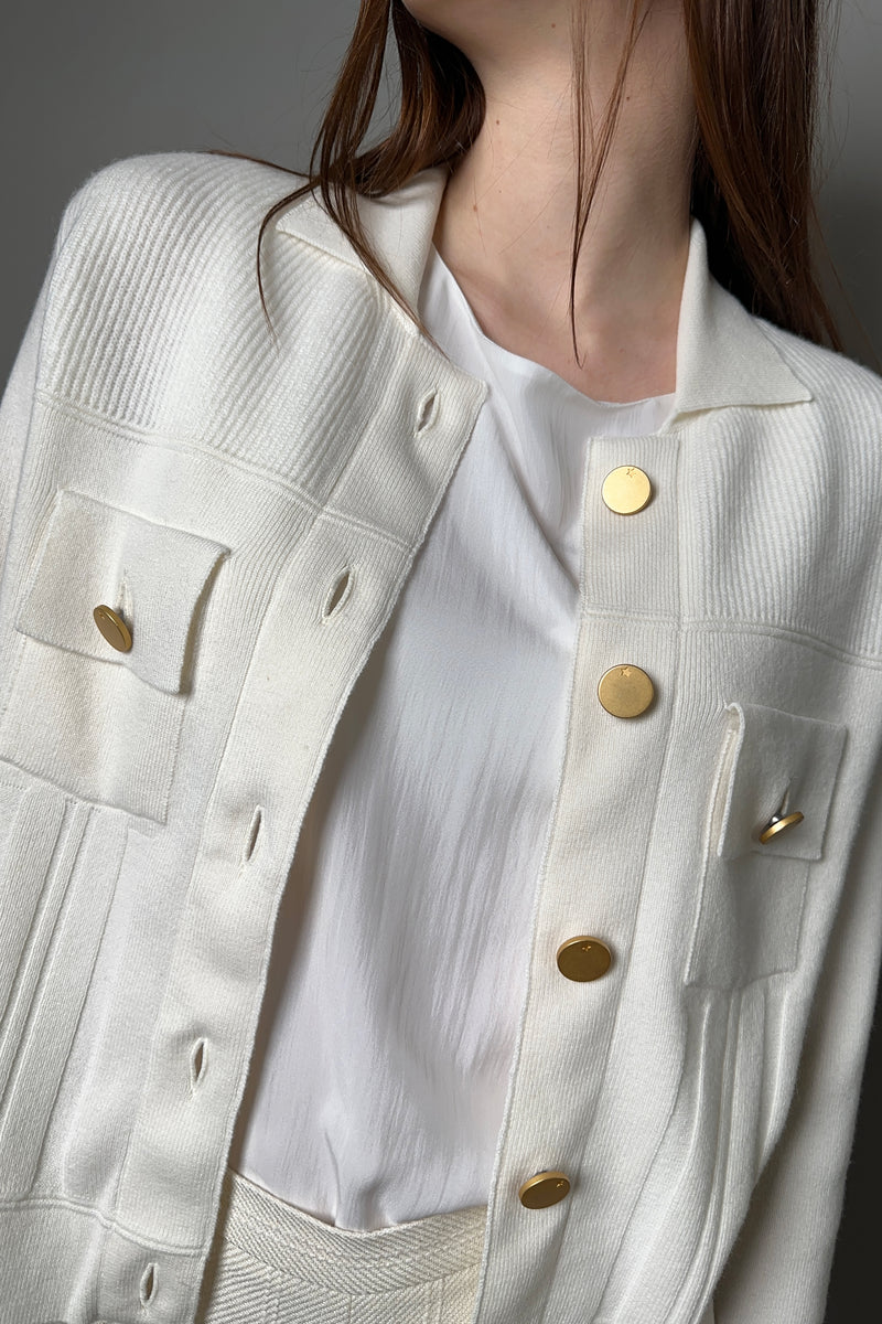 Lorena Antoniazzi Knit Jacket in Creamy White