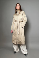 Lorena Antoniazzi Long Trench Coat in Sandy Beige