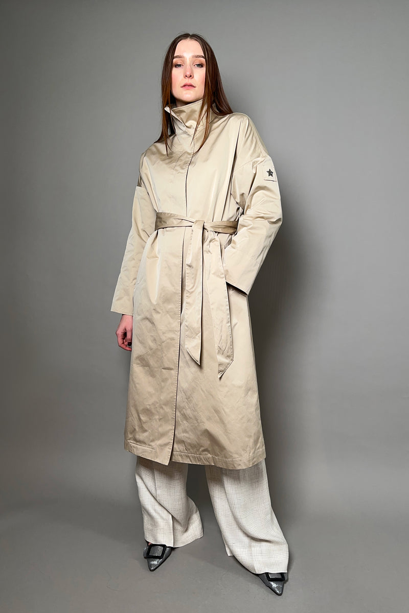 Lorena Antoniazzi Long Trench Coat in Sandy Beige