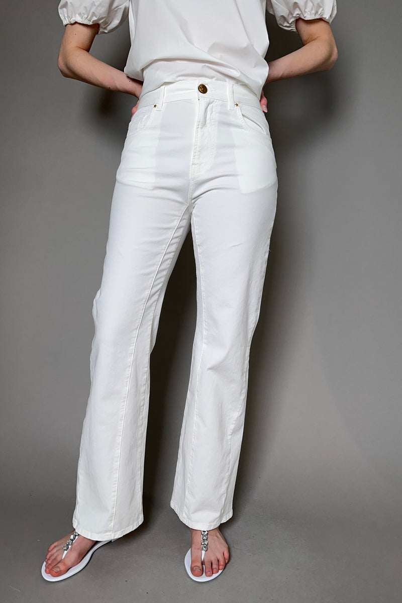 Lorena Antoniazzi Long Flared Jeans in White