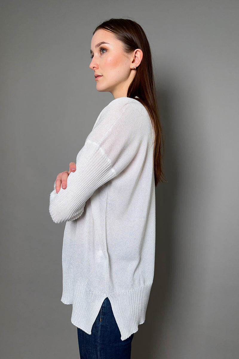 Lorena Antoniazzi Summer Knit Sweater in White