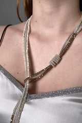 Lorena Antoniazzi Multi Strand Lariat Necklace in Winter White