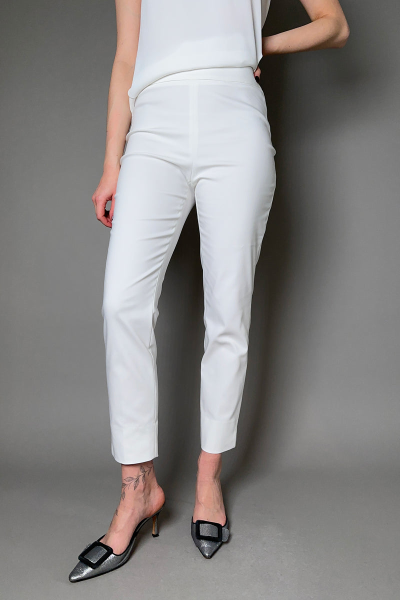 Lorena Antoniazzi Cotton Techno Stretch Pants in White
