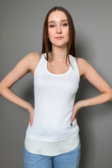Lorena Antoniazzi Layered Look Tank Top in White