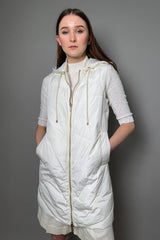 Lorena Antoniazzi Padded Vest with Hood in Creamy White