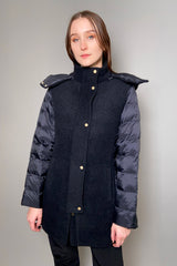 Lorena Antoniazzi Long Padded Fleece Coat in Black
