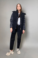 Lorena Antoniazzi Long Padded Fleece Coat in Black