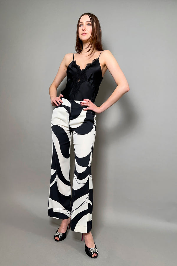Marella Patterned Trousers in Black and White - Ashia Mode