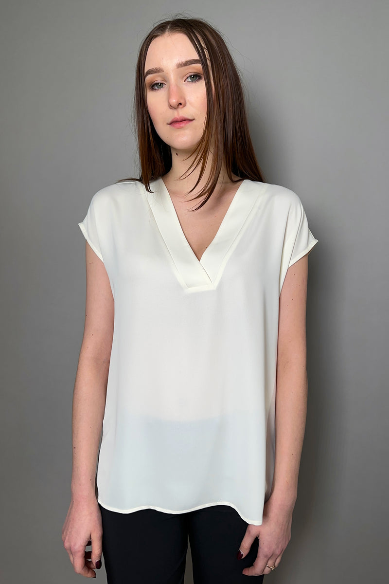 Marella Satin Blouse in Cream - Ashia Mode